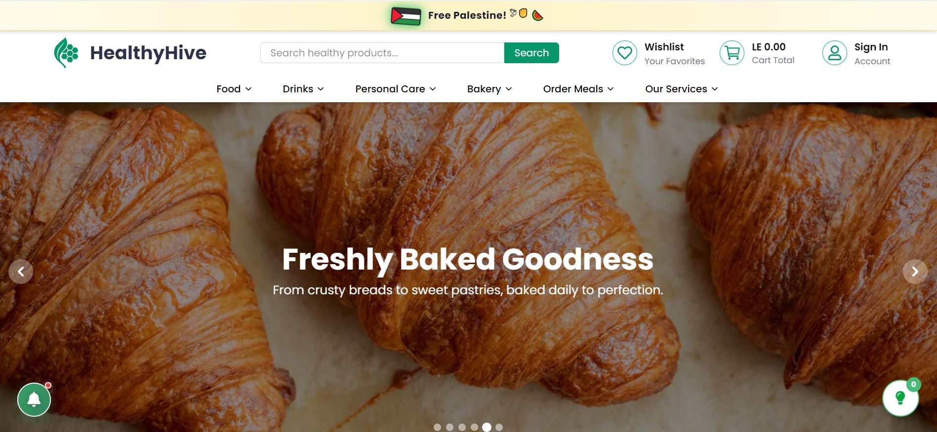 HealthyHive E-Commerce Website Preview